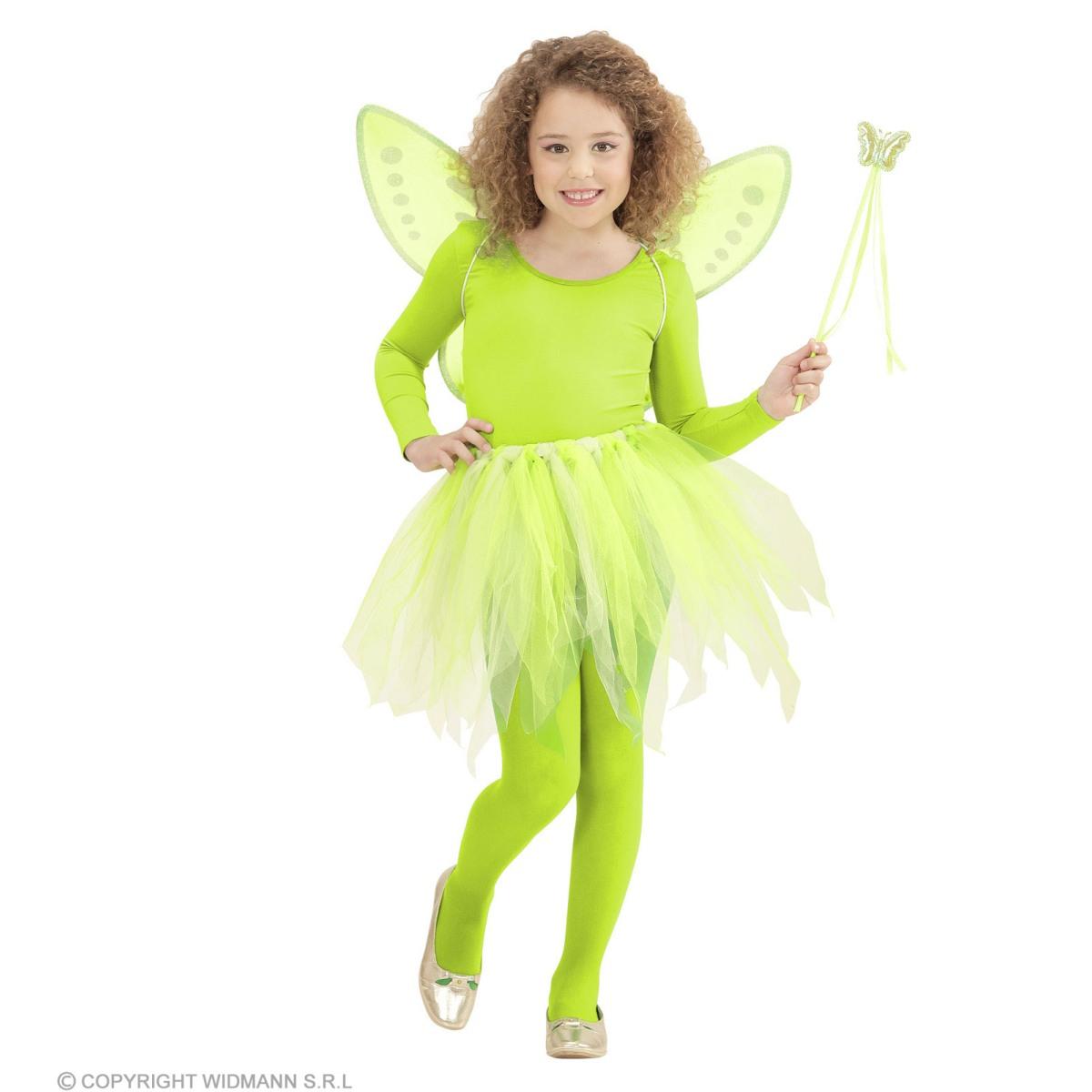 Gonna farfalla verde ali bacchetta Set 3 pz