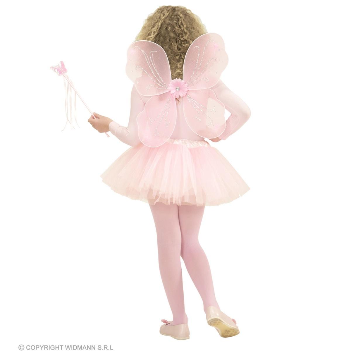 Gonna farfalla rosa ali bacchetta Set 3 pz