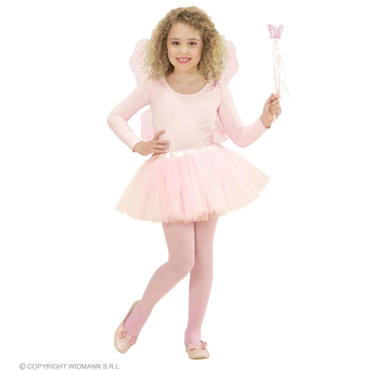 Gonna farfalla rosa ali bacchetta Set 3 pz