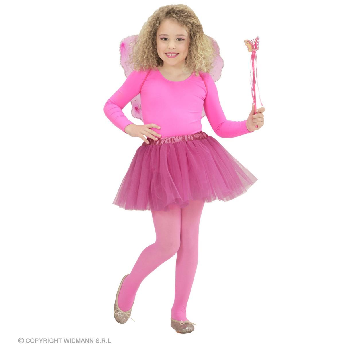 Gonna farfalla rosa ali bacchetta Set 3 pz
