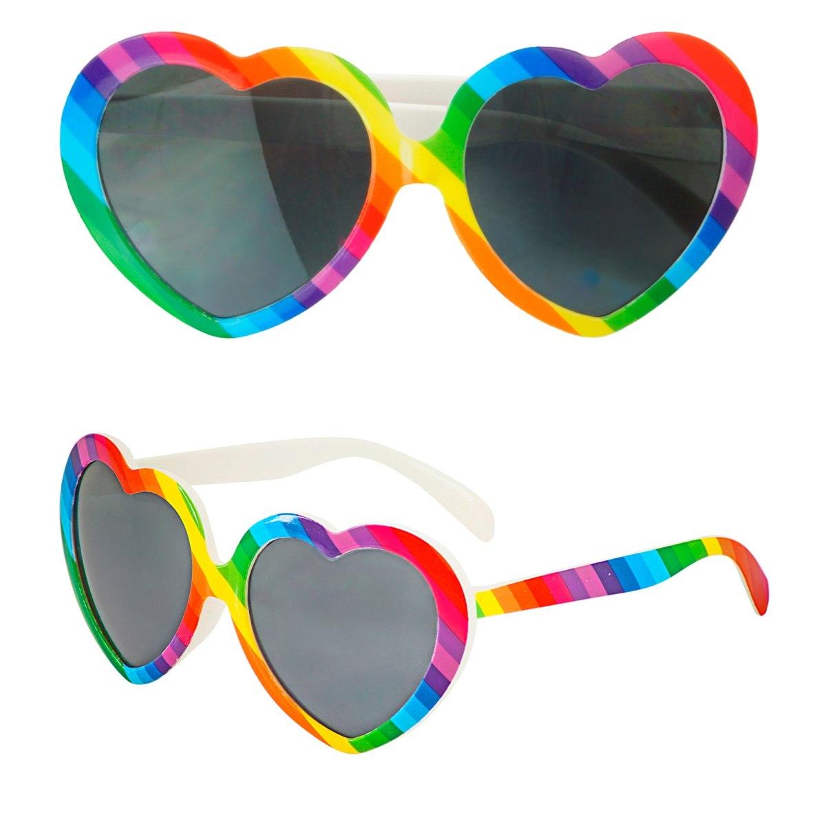 Occhiali cuore arcobaleno