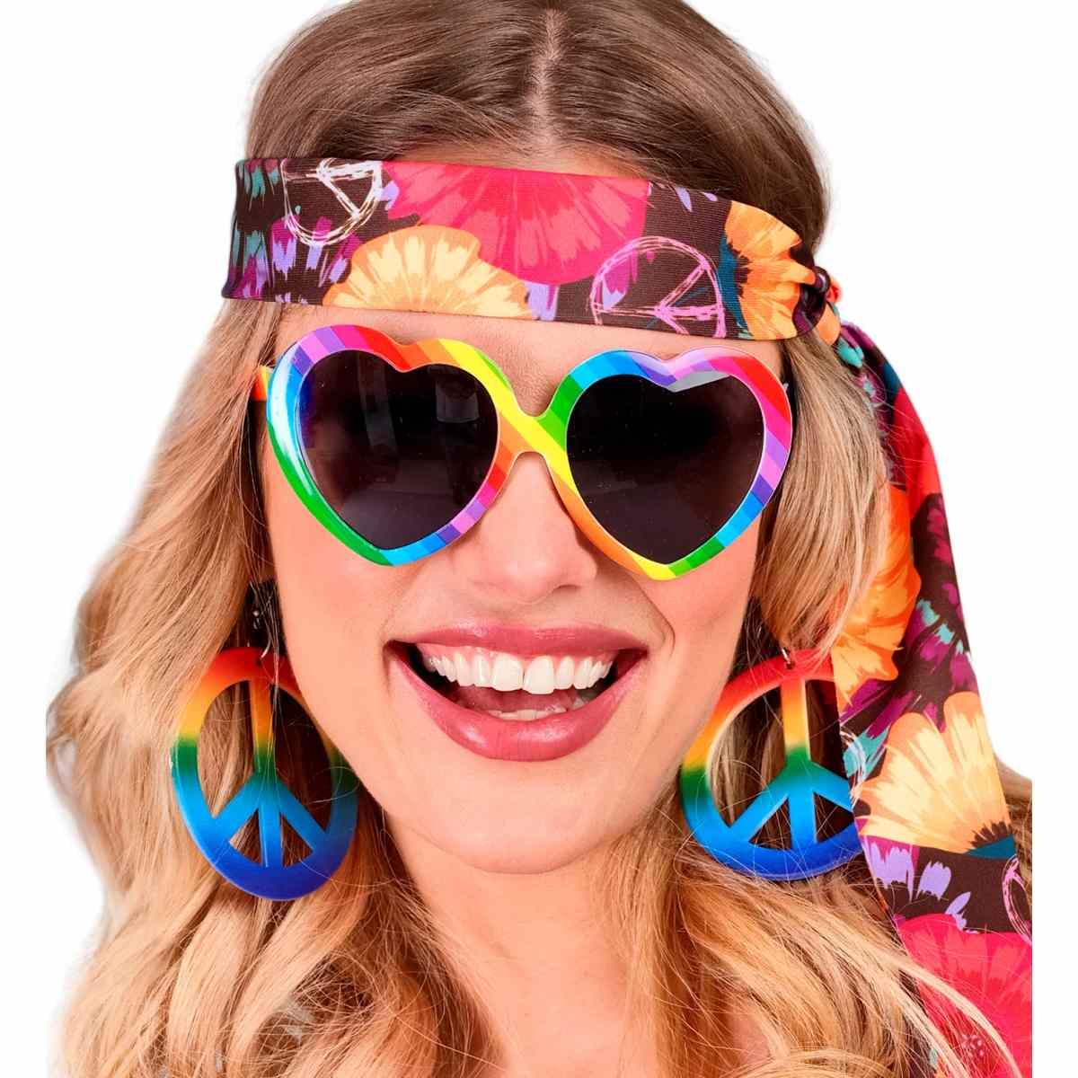Occhiali cuore arcobaleno
