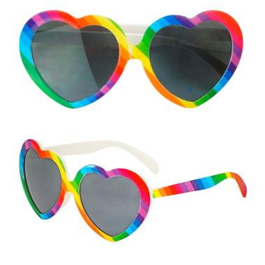 Occhiali cuore arcobaleno