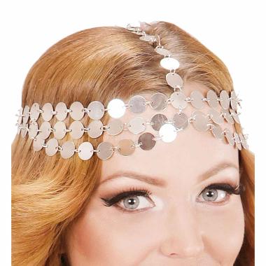 Copricapo metallo gitana argento monete