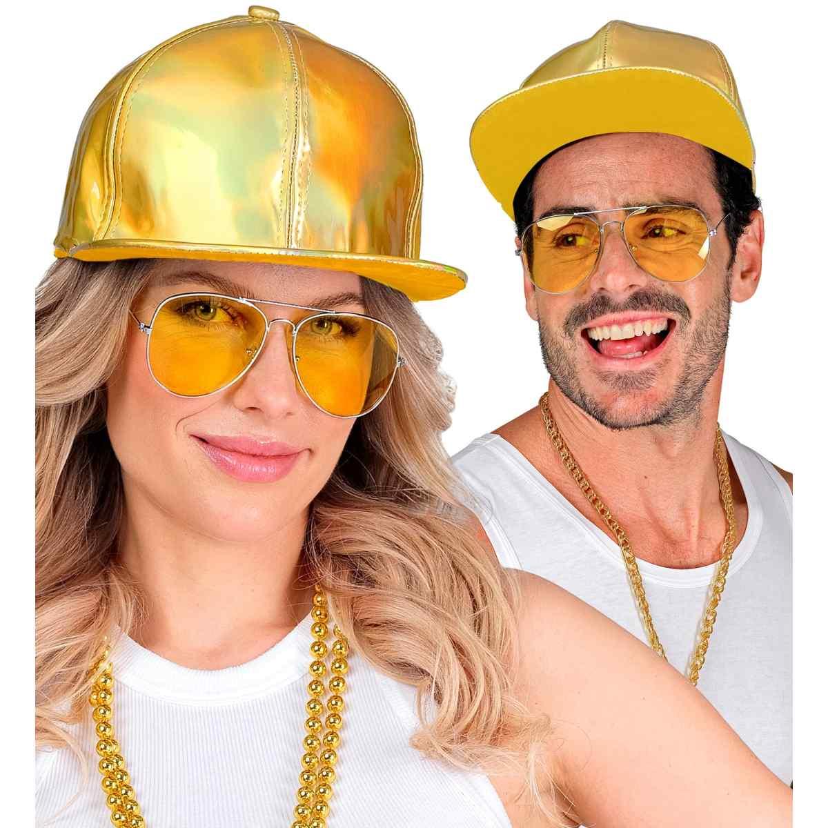 Cappello berretto oro olografico anni
