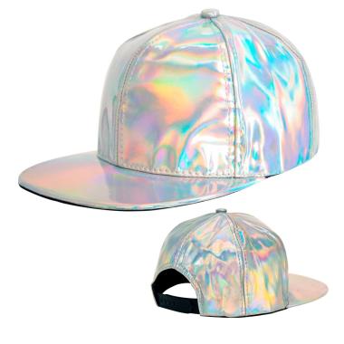 Cappello berretto argento olografico anni