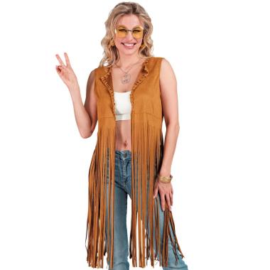 Costume gilet marrone frange