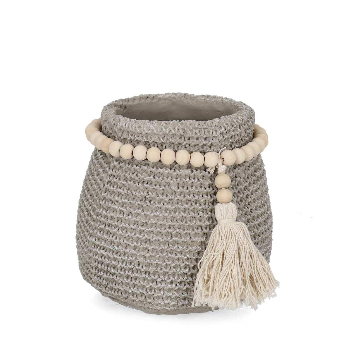 Vaso ceramica xavier grigio collana