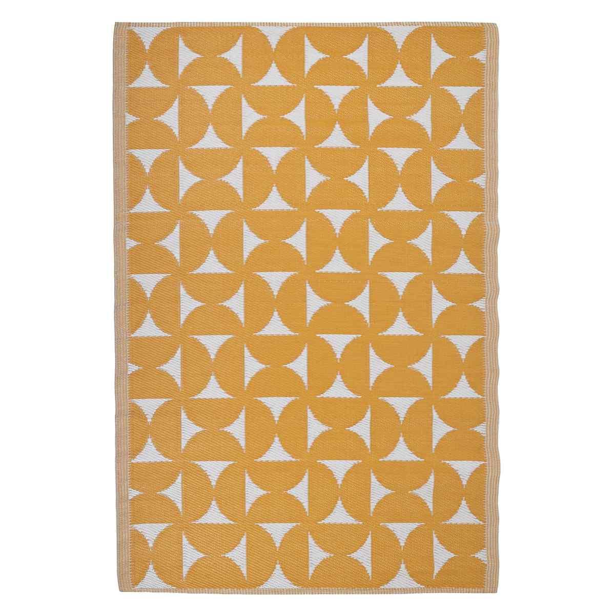 Tappeto idy giallo bianco 160 x 230 cm