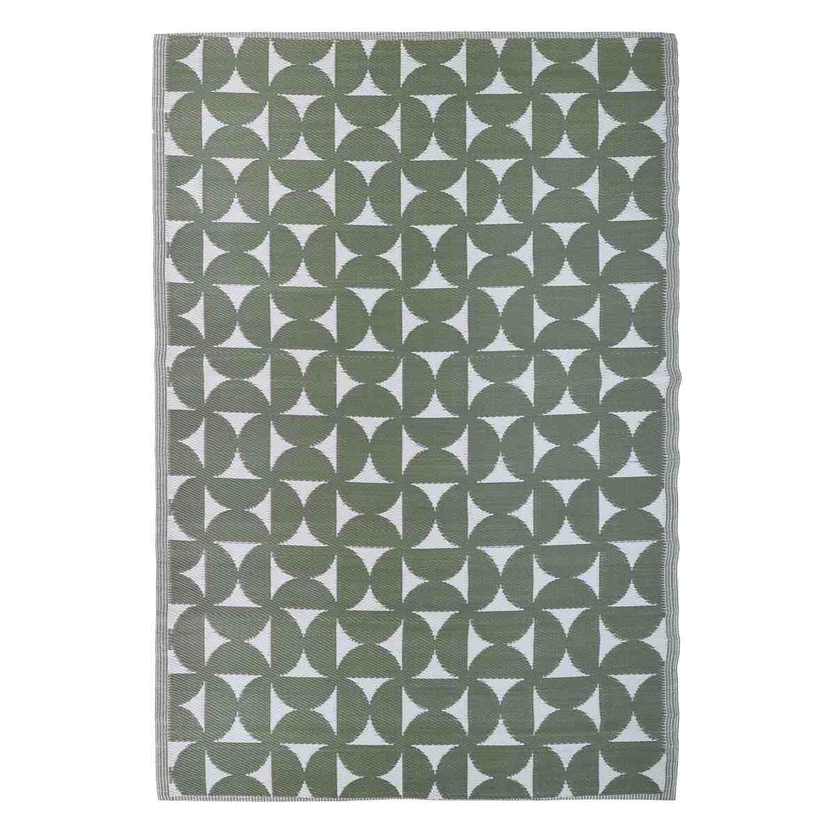 Tappeto idy verde bianco 160 x 230 cm