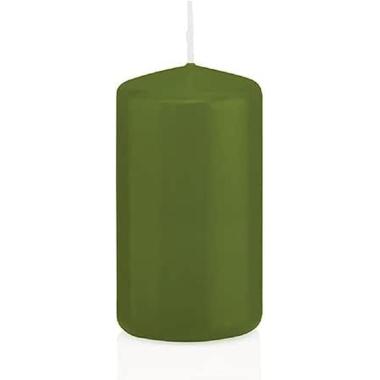 Candela cilindrica verde oliva