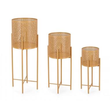Portavaso samir tondo alto giallo