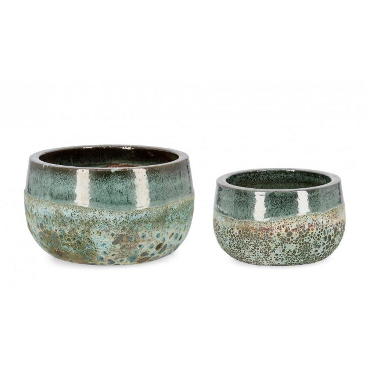 Portavaso terracotta duyen ciotola verde giada