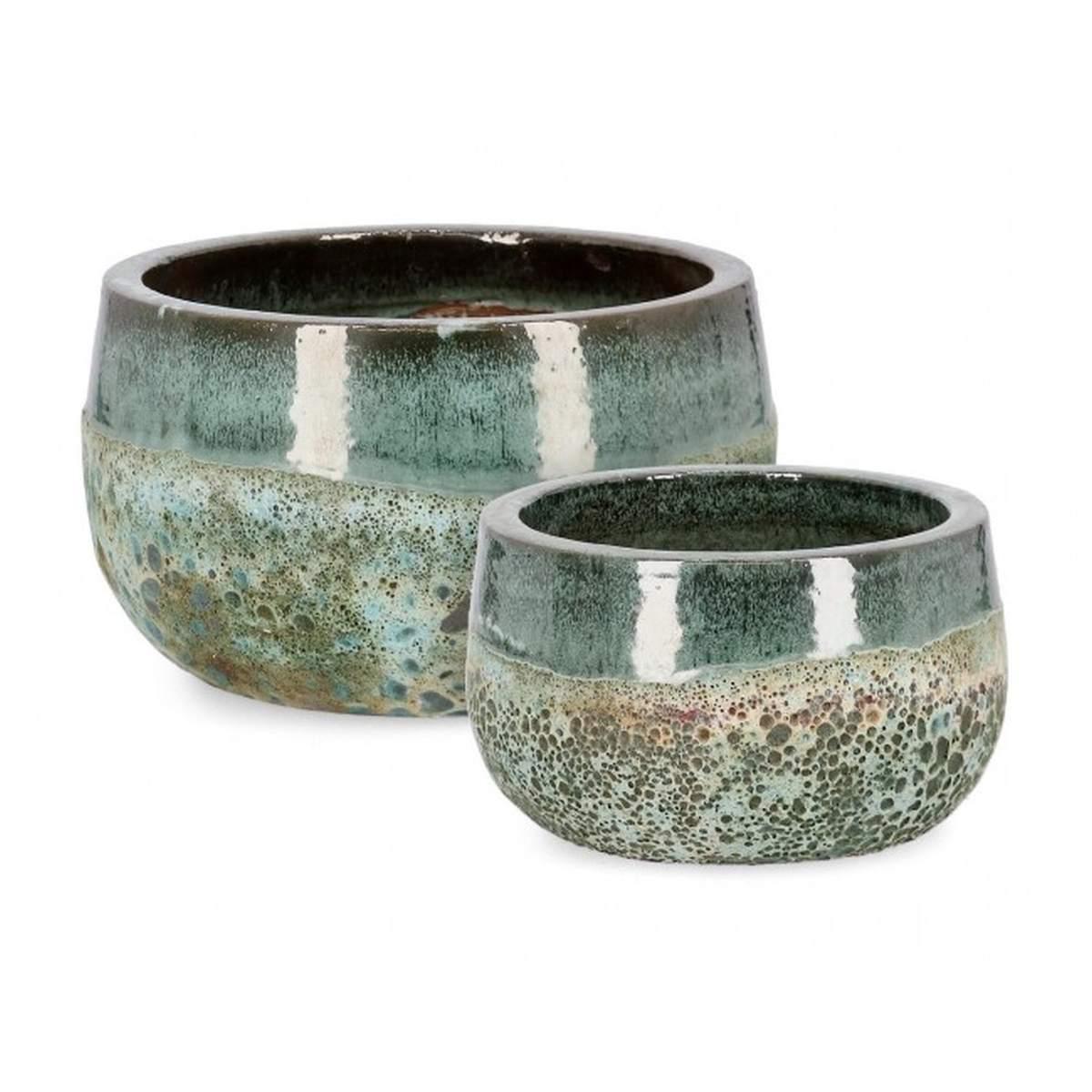 Portavaso terracotta duyen ciotola verde giada