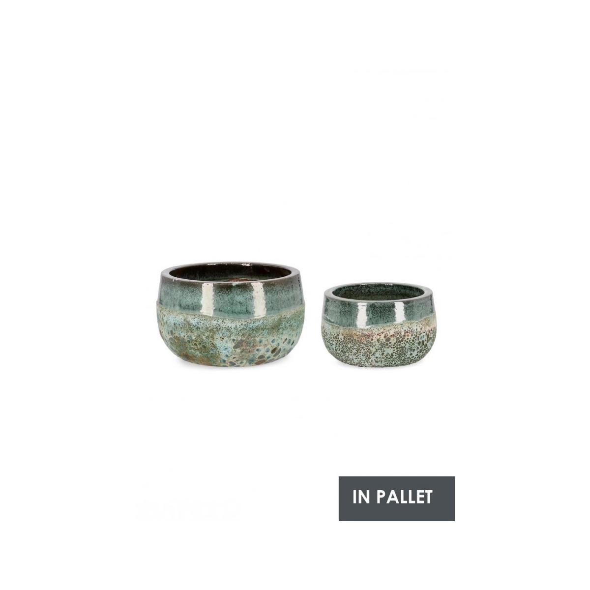 Portavaso terracotta duyen ciotola verde giada