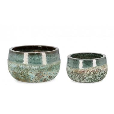 Portavaso terracotta duyen ciotola verde giada