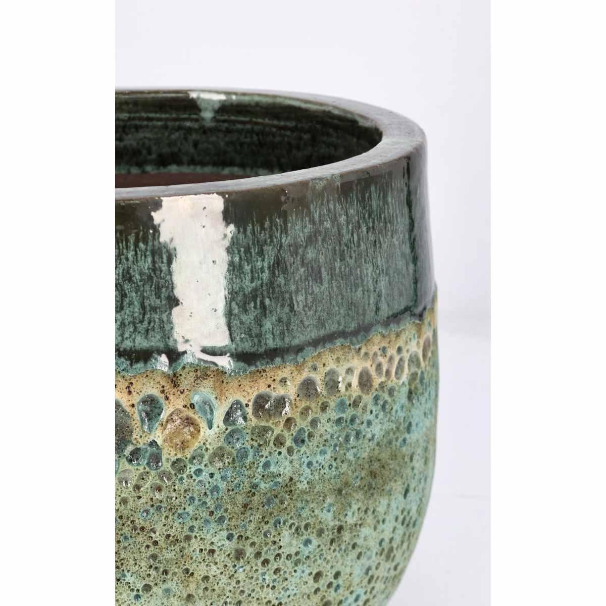 Portavaso terracotta duyen ciotola verde giada