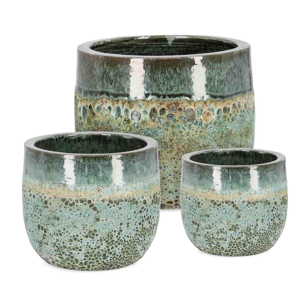 Portavaso terracotta duyen ciotola verde giada