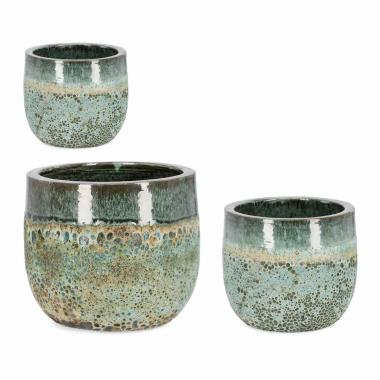 Portavaso terracotta duyen ciotola verde giada