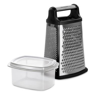 Grattugia Inox 4 Lati con Contenitore-700 | Barazzoni