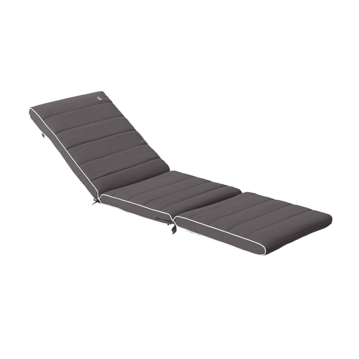 Cuscino lettino grigio bordo 64 x 200 cm