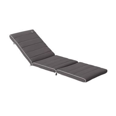 Cuscino lettino grigio bordo 64 x 200 cm