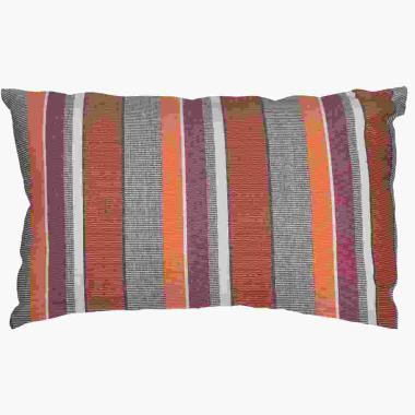 Cuscino arredo tessuto pillow righe arancio