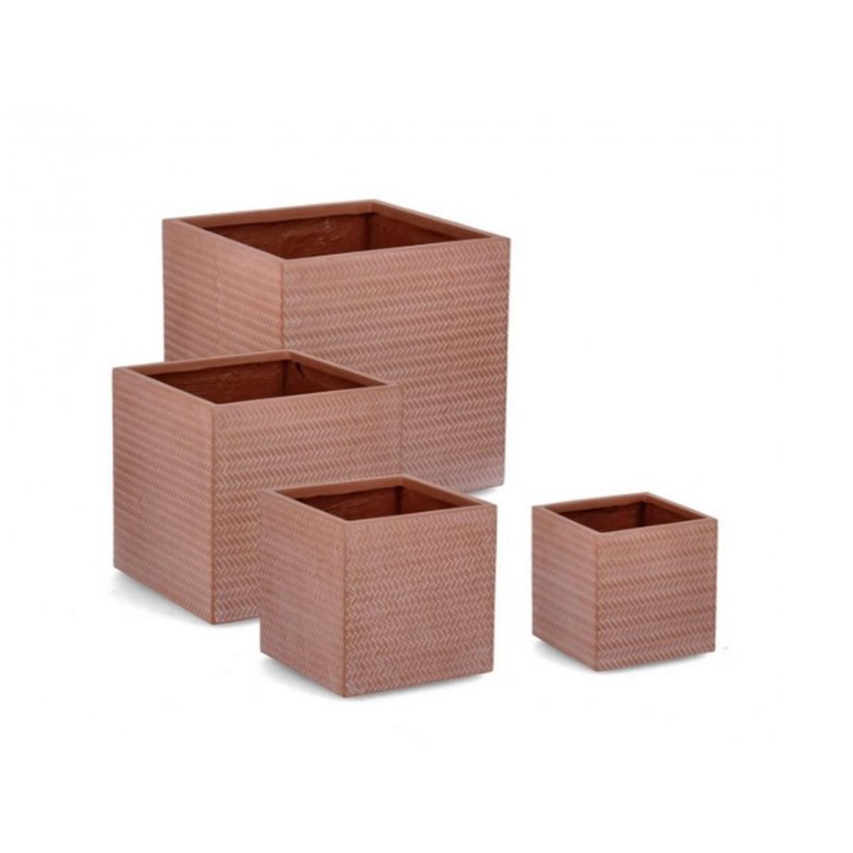 Porta vaso terracotta tressage 44 x 44 cm