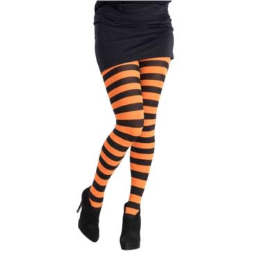 Collant righe nere arancioni modello a