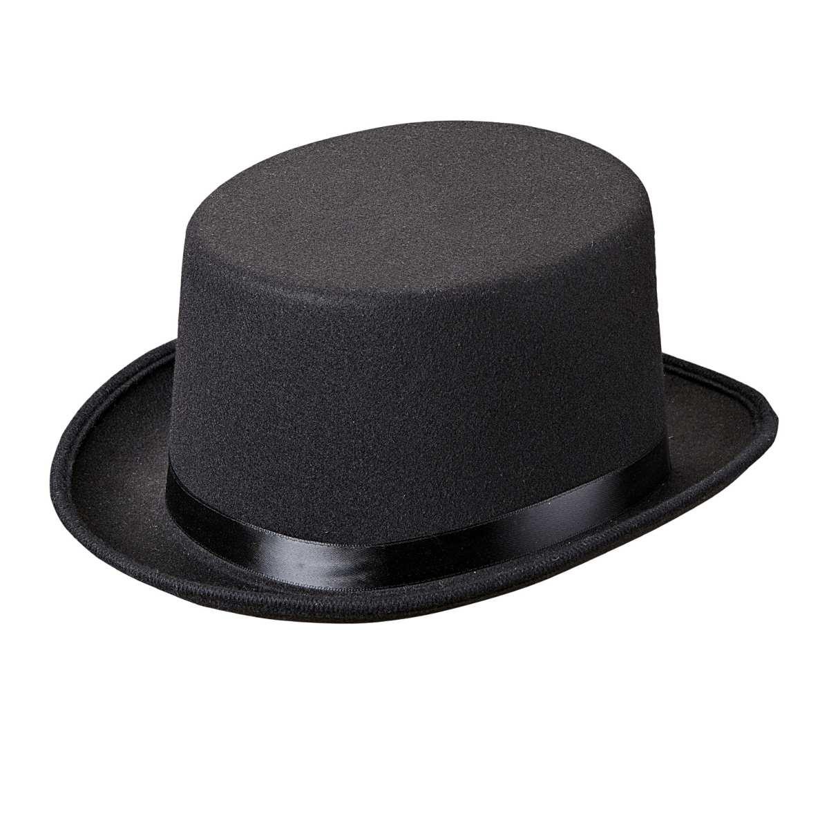 Cappello cilindro nero feltro spesso
