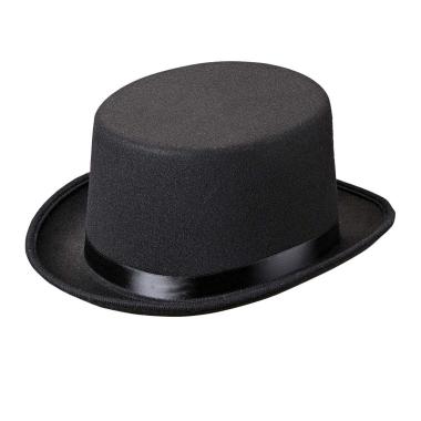 Cappello cilindro nero feltro spesso