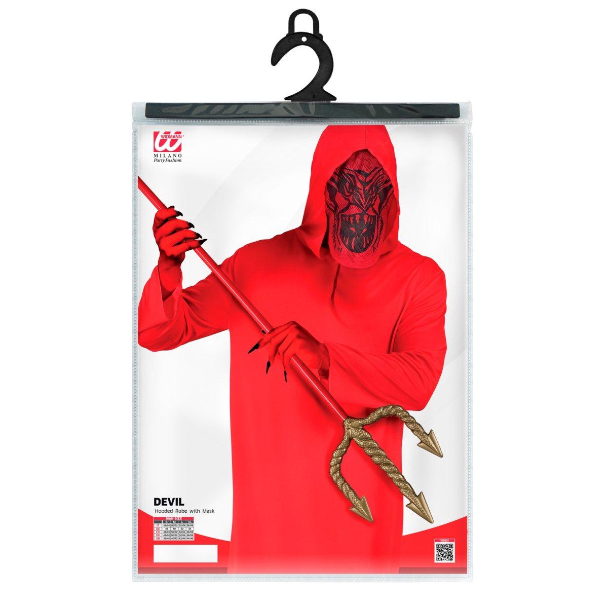 Costume diavolo rosso cappuccio