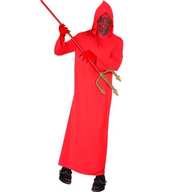 Costume diavolo rosso cappuccio