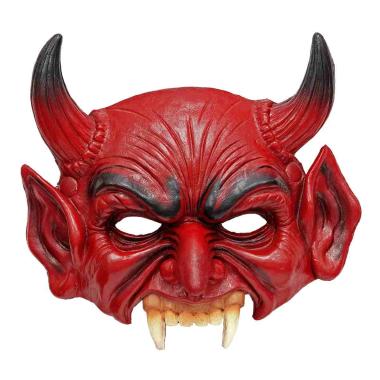 Maschera viso lattice horror diavolo corna