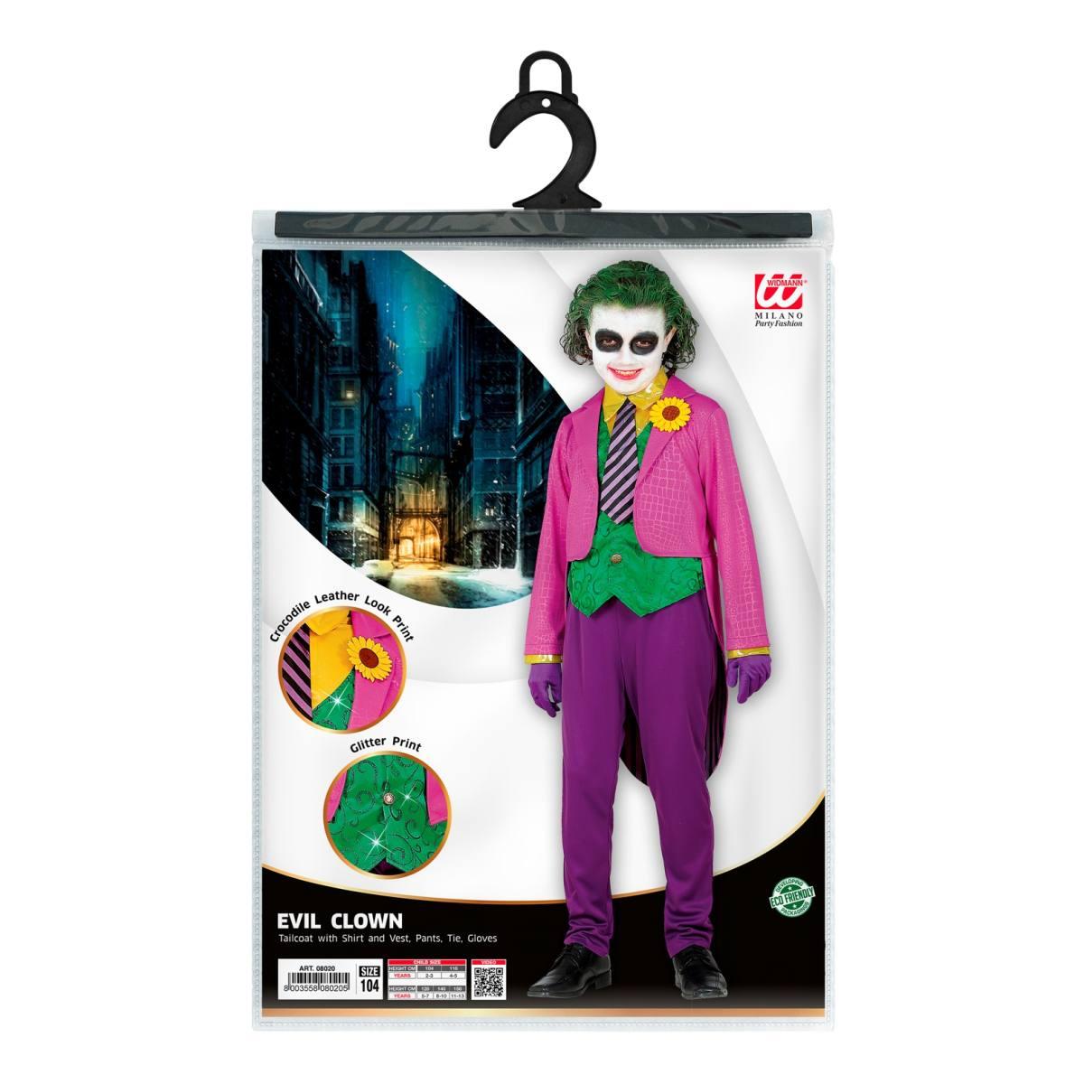 Costume evil clown joker