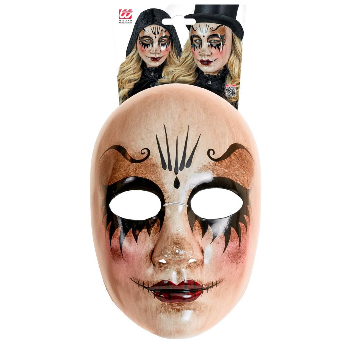 Maschera viso pvc horror commedia dell arte inquietante