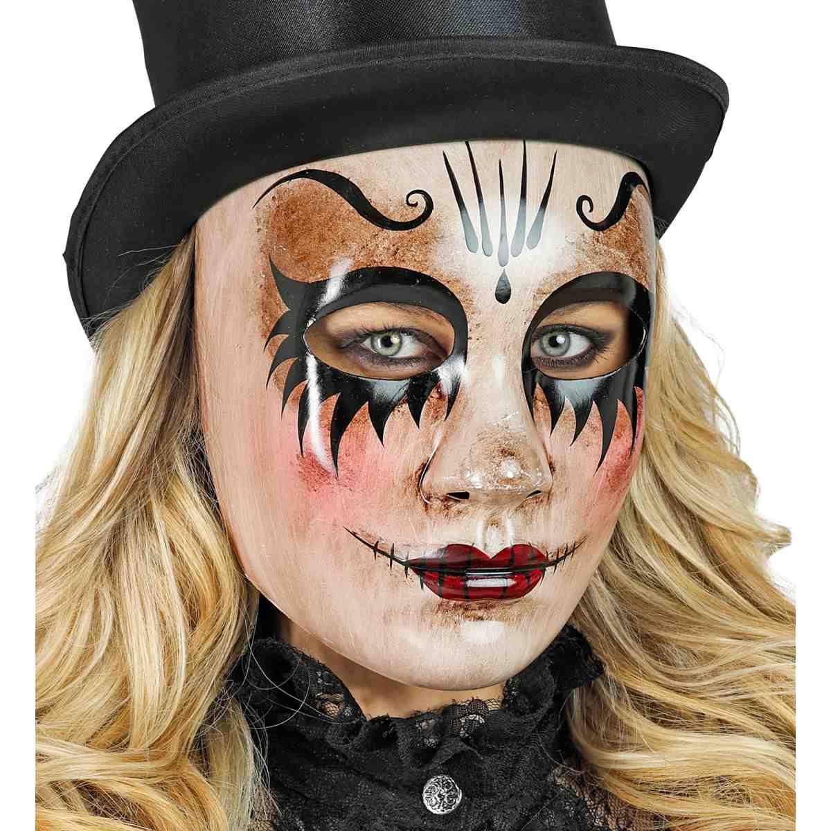 Maschera viso pvc horror commedia dell arte inquietante