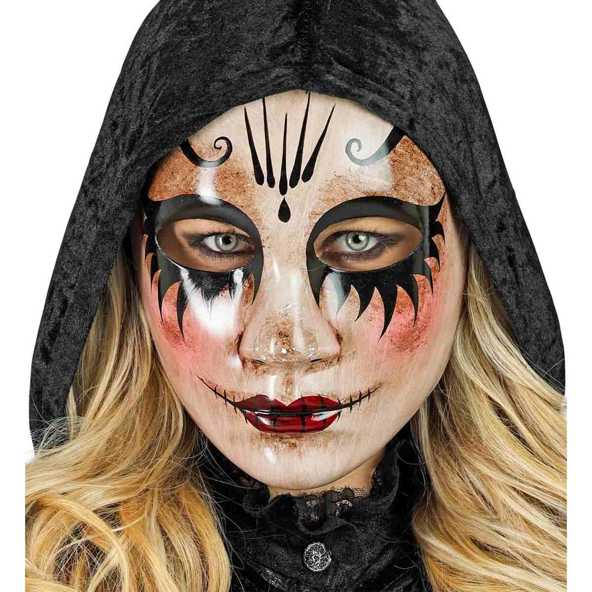 Maschera viso pvc horror commedia dell arte inquietante