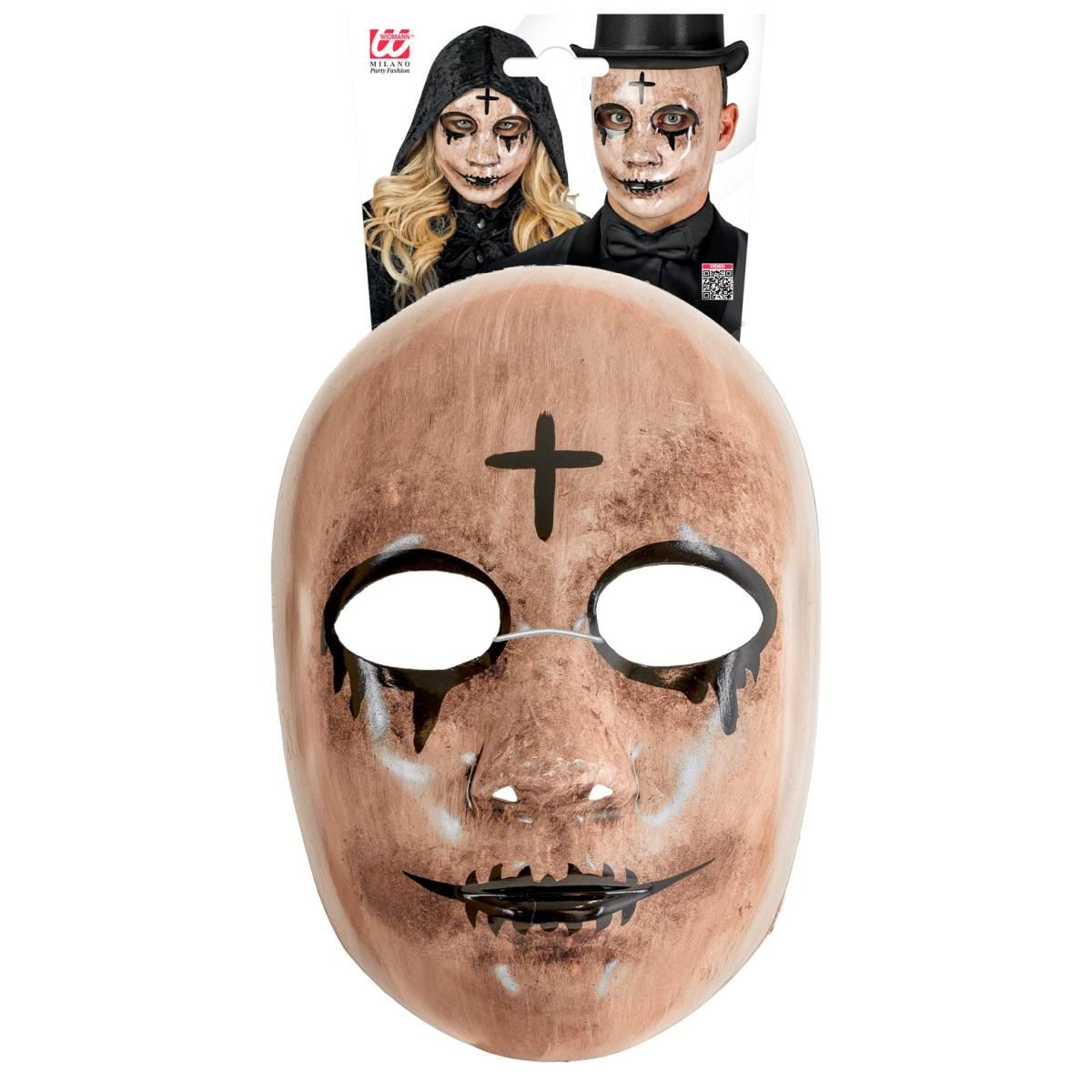 Maschera viso pvc horror commedia dell arte fantasma
