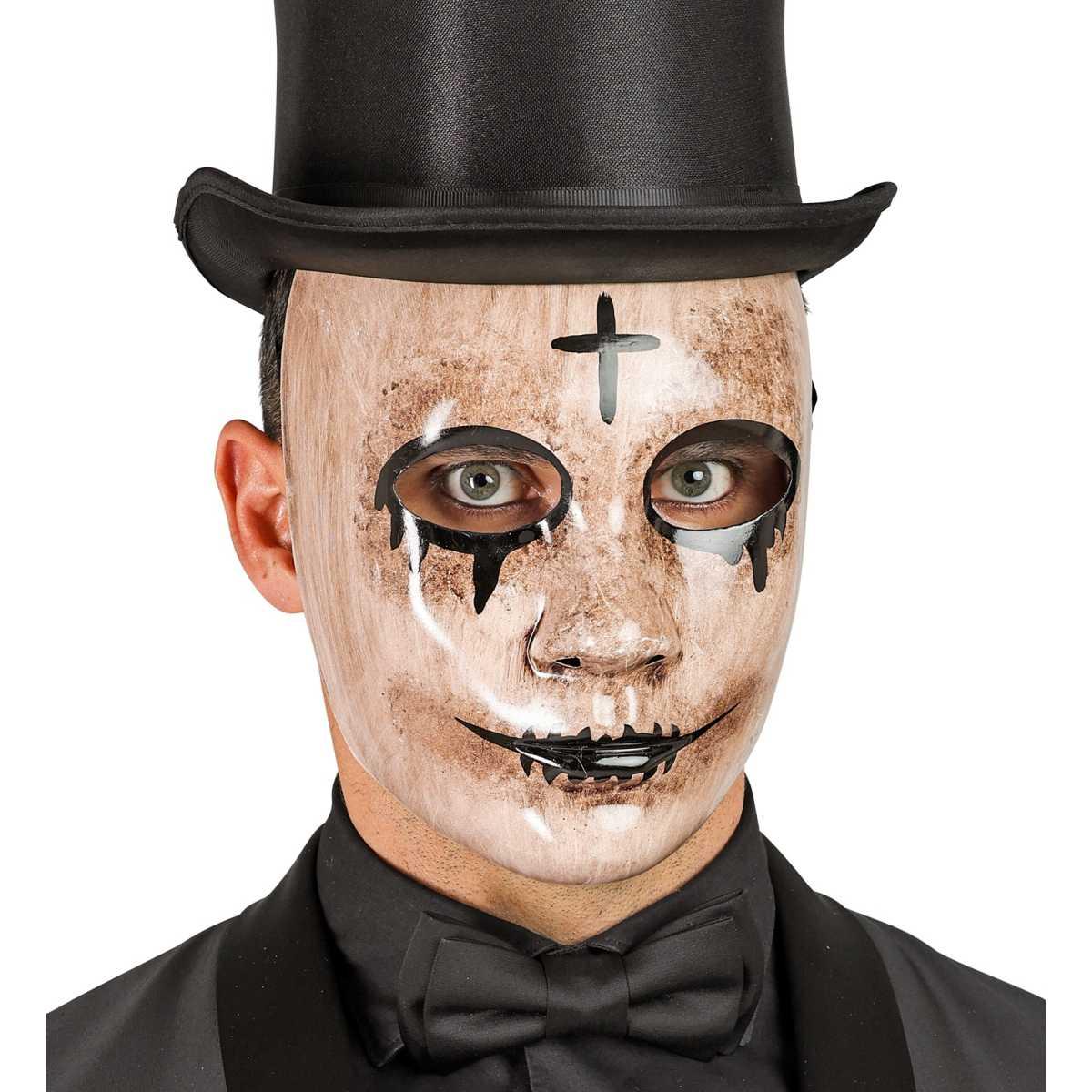 Maschera viso pvc horror commedia dell arte fantasma