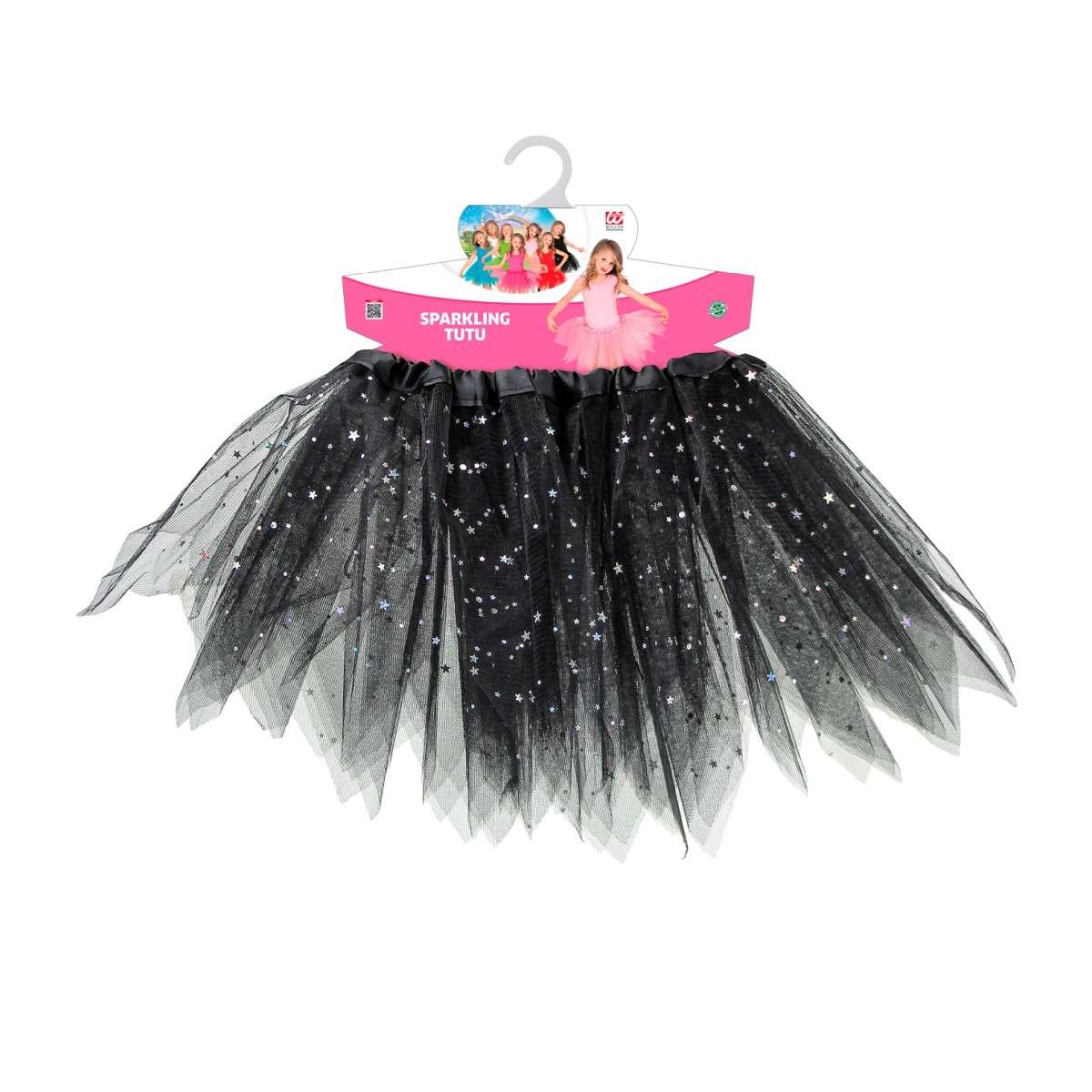 Gonna tulle nera brillantini