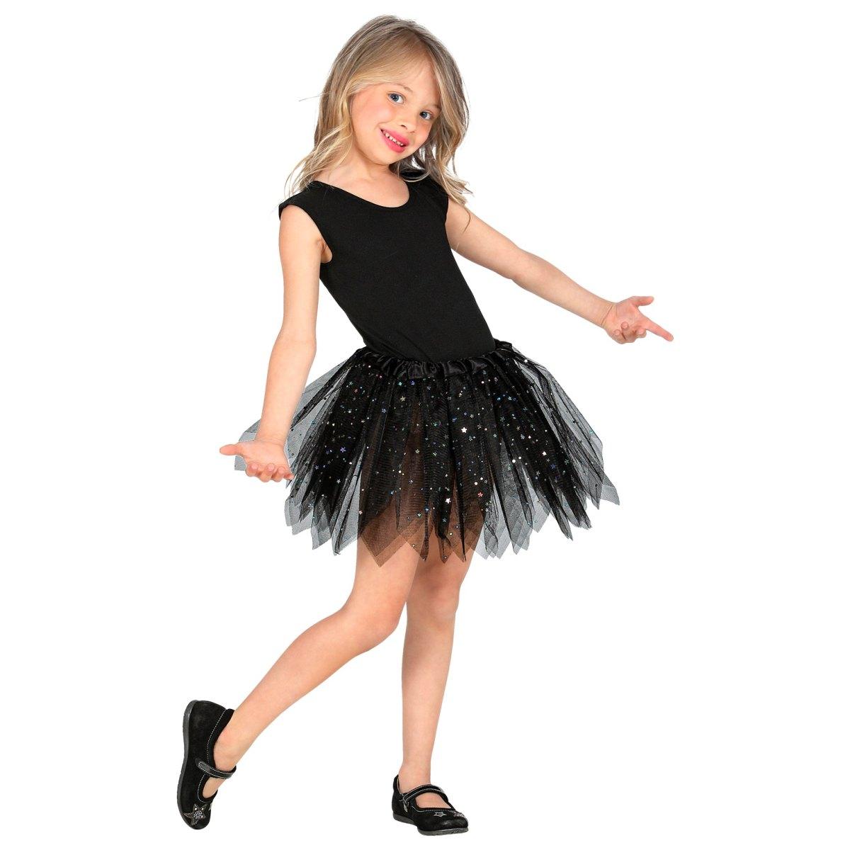 Gonna tulle nera brillantini