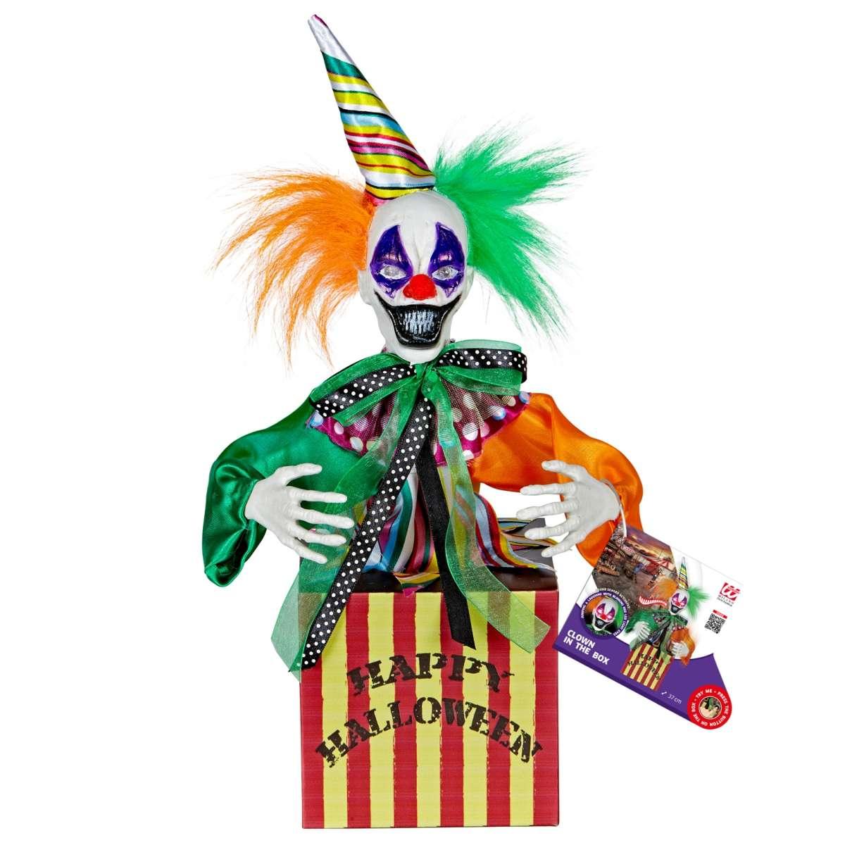 Scatola clown horror che salta luci