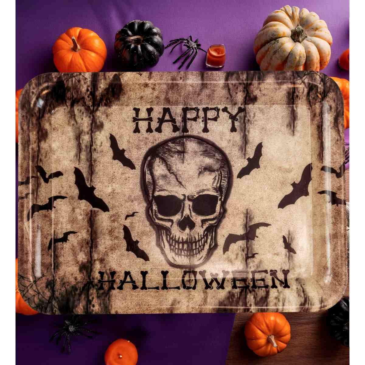 Vassoio halloween pvc teschio