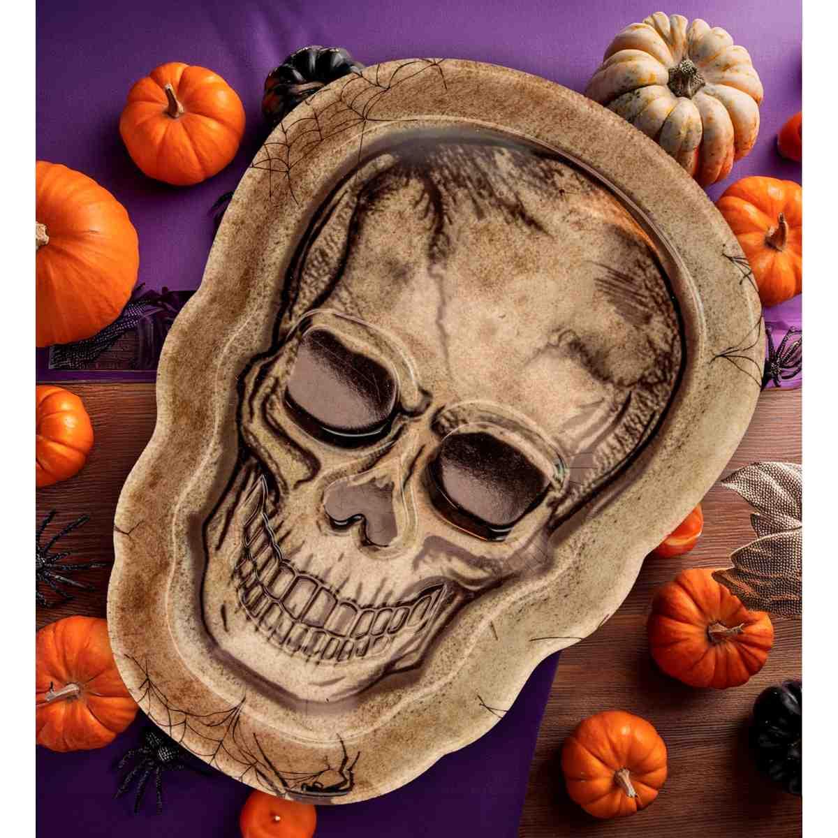 Vassoio halloween pvc teschio
