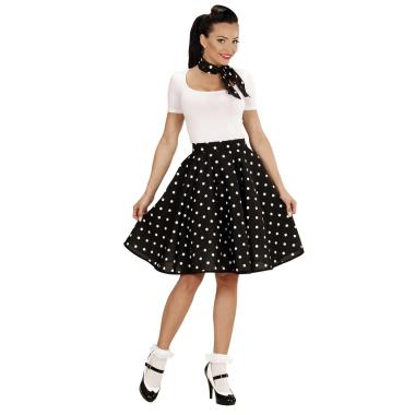 Gonna pin up anni 50 60 nera pois modello a