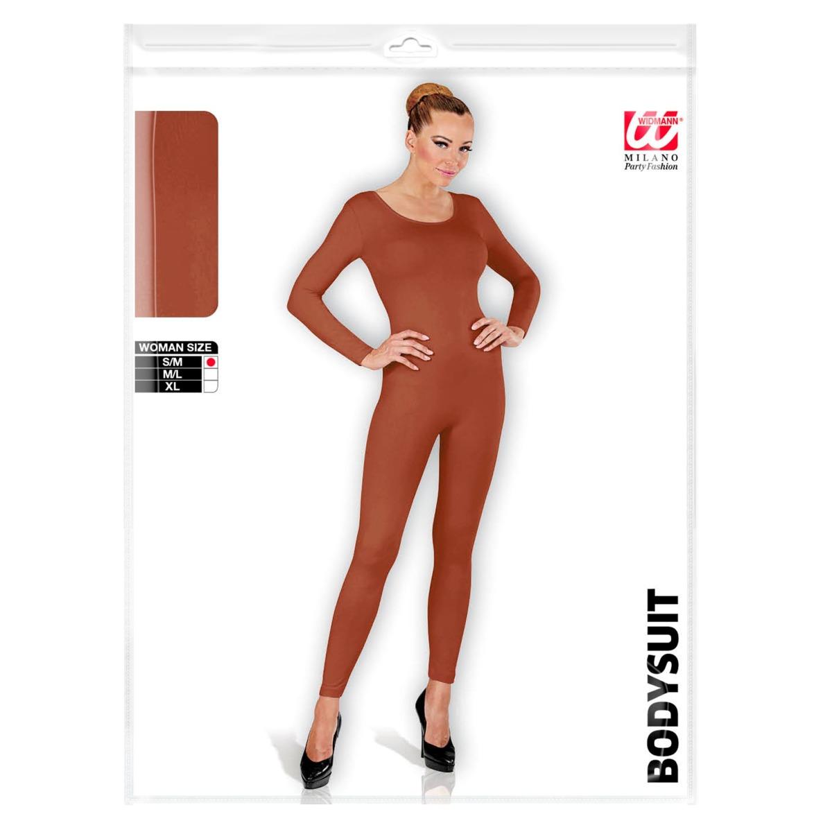 Costume tuta marrone color pelle