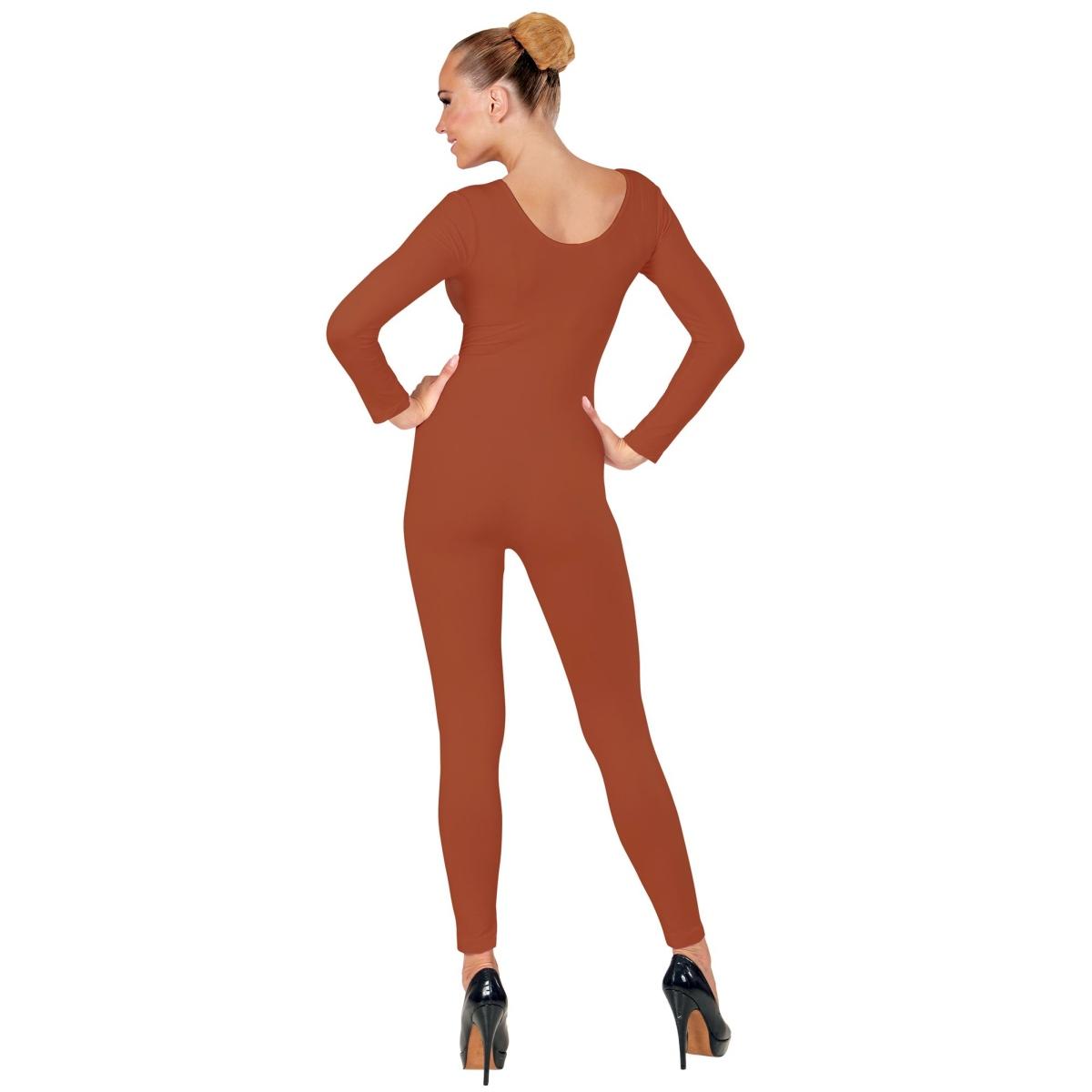 Costume tuta marrone color pelle