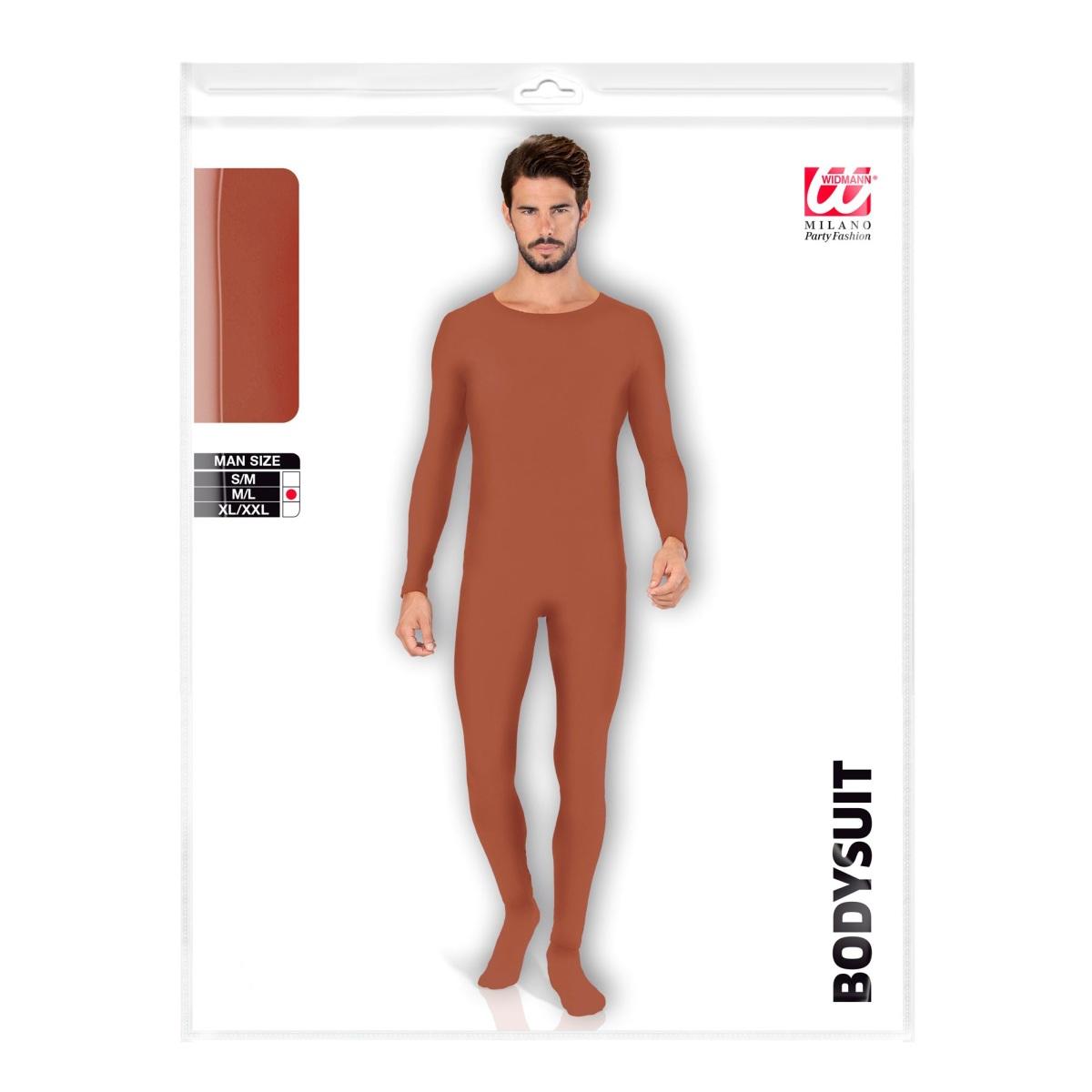Costume tuta marrone color pelle