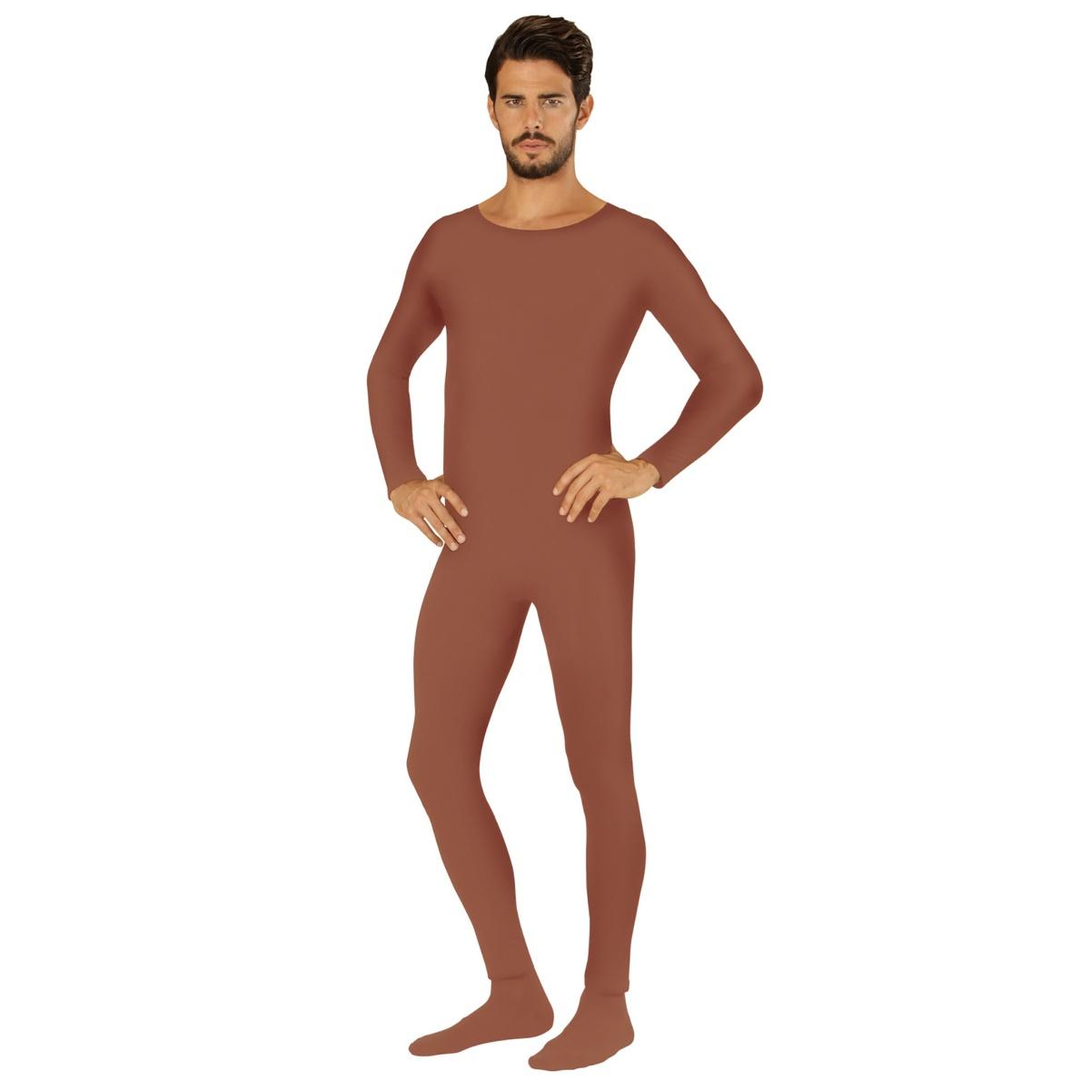 Costume tuta marrone color pelle